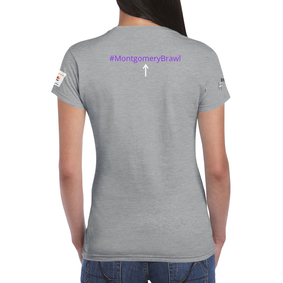 Montgomery Brawl - T-shirt classique à col rond pour femmes Chair-tastic